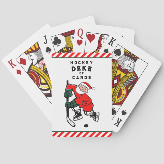 Hockey Christmas Stocking Stuffers Poker Cards (Back)