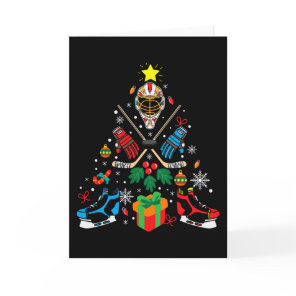 Hockey Christmas Tree Gift, Hockey Lovers Hobbies Card