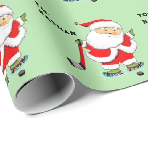 Hockey Christmas Wrapping Paper