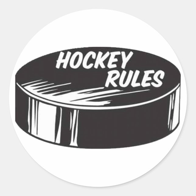 HOCKEY CLASSIC ROUND STICKER (Front)