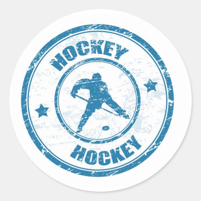 HOCKEY CLASSIC ROUND STICKER (Front)
