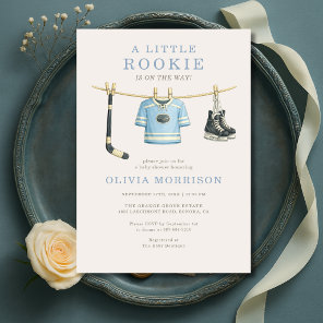 Hockey Clothesline Baby Shower Invitation