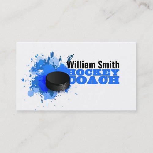 Hockey Coach Business Card Template