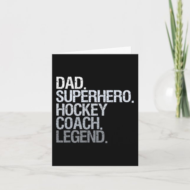 Hockey coach  Ice Hockey Player Gift  1 Card (Front)