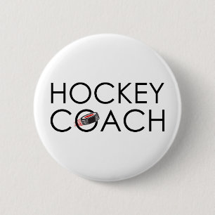 Hockey Coach Pinback Button