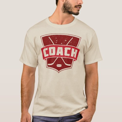 Hockey Coach Retro Style Mens T_Shirt