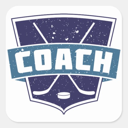 Hockey Coach Shield Stickers