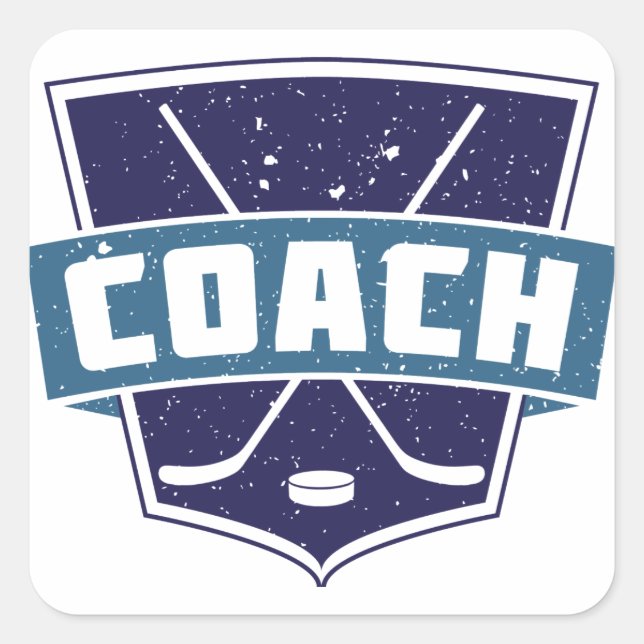 Hockey Coach Shield Stickers (Front)