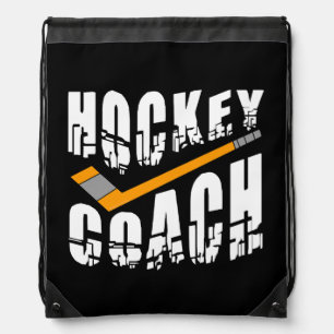 Hockey Coach Stick Drawstring Bag