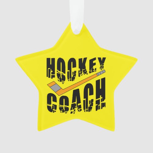 Hockey Coach Stick  Ornament