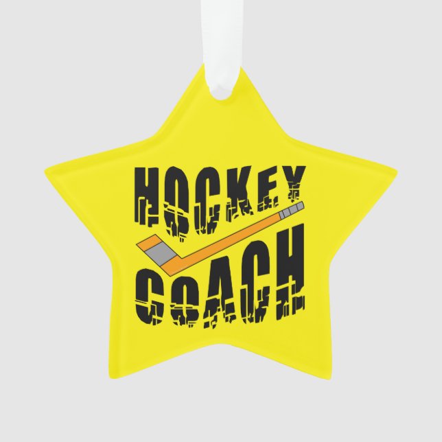 Hockey Coach Stick  Ornament (Front)