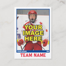 Hockey Collectible Trading Card | Blue