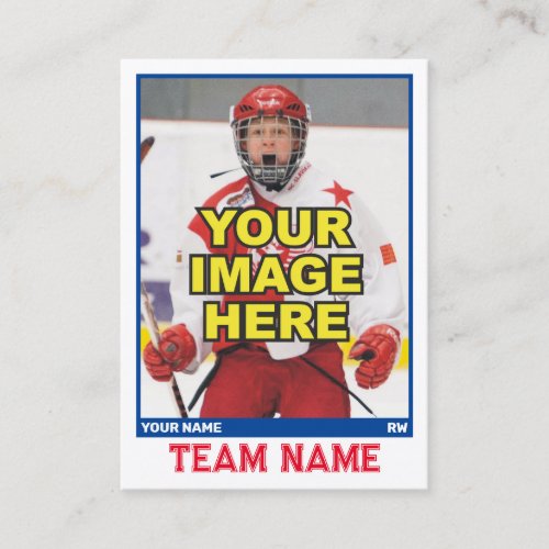 Hockey Collectible Trading Card  Blue