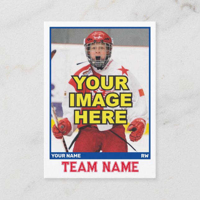 Hockey Collectible Trading Card | Blue (Front)