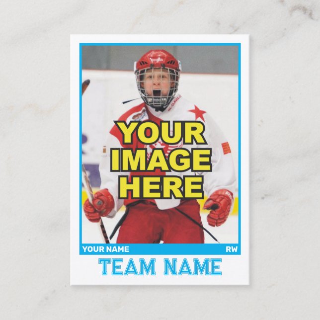 Hockey Collectible Trading Card | Ice Blue (Front)
