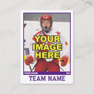Hockey Collectible Trading Card Purple