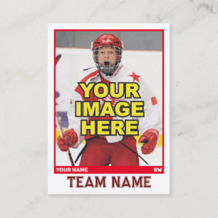 Hockey Collectible Trading Card Red