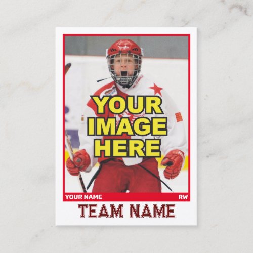 Hockey Collectible Trading Card  Red