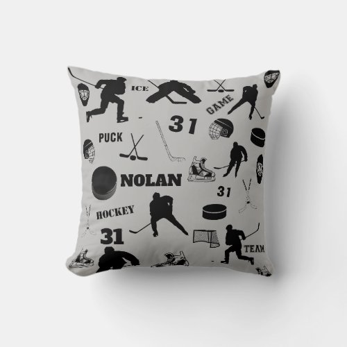 HOCKEY crazy personalized pillow