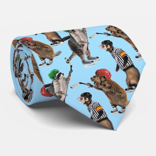 Hockey Critters Tie