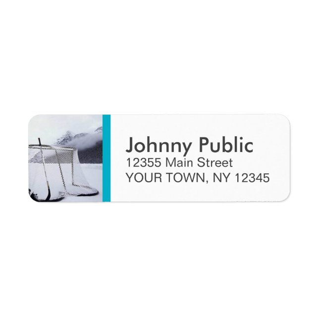 Hockey Custom Color Strip Address Label (Front)