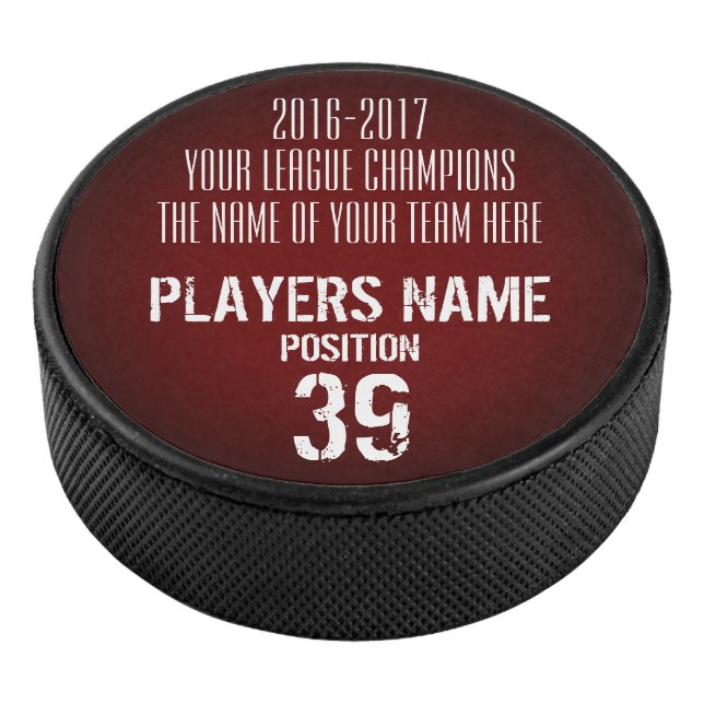 Hockey Customizable Trophy Puck (3/4)