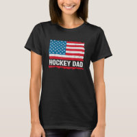 Hockey Dad America Us Flag Patriot Vintage