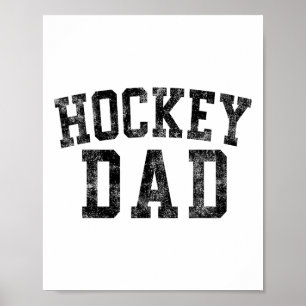 Hockey Dad Birthday Clic Bold Font Hockey Daddy Poster