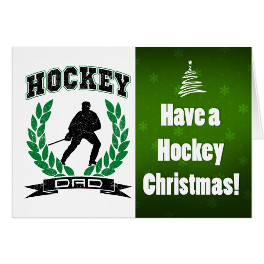 Hockey Dad Christmas Card (Front Horizontal)