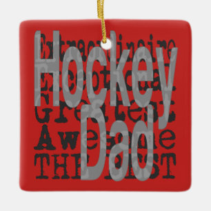 Hockey Dad Extraordinaire Ceramic Ornament