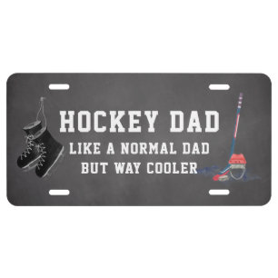 Hockey Dad Father's Day License Plate