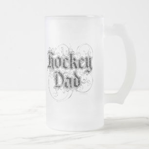 Hockey Dad frosted beer mug