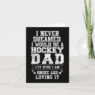 Hockey Dad Fun Father's Day Tee Dads Gift Card