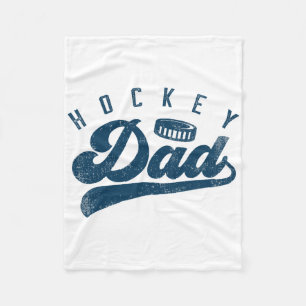 Hockey Dad Gifts Daddy Father's Day  Fleece Blanket