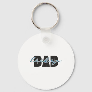 Hockey Dad Proud Father Game Day Ice Rinkside Fan Keychain