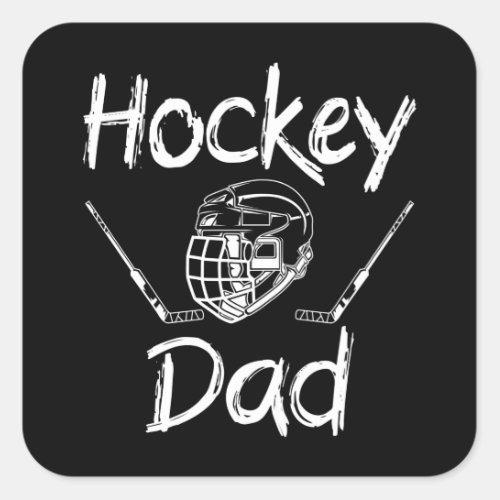 Hockey Dad Square Sticker