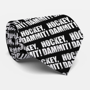 Hockey Dammit! tie (dark)