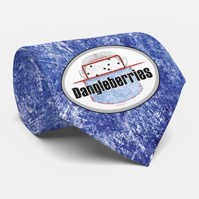 Hockey Dangleberries Neck Tie (Rolled)