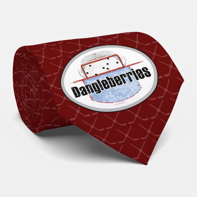 Hockey Dangleberries Neck Tie (Rolled)