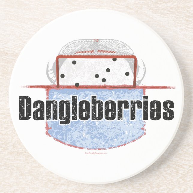 Hockey Dangleberries Sandstone Coaster (Front)