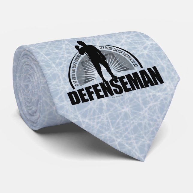 Hockey Defenseman (personalized) Neck Tie (Rolled)