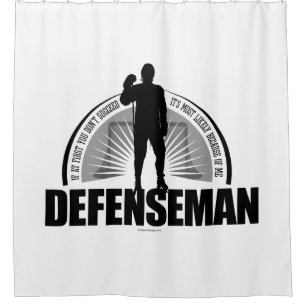 Hockey Defenseman Shower Curtain
