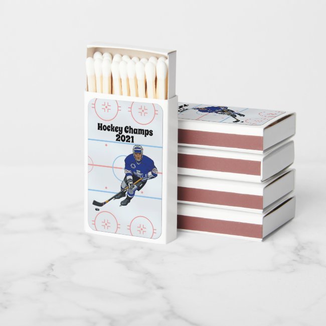 Hockey Design Matchbox Favor