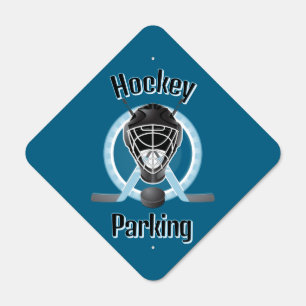 Hockey Design Metal Parking Sign