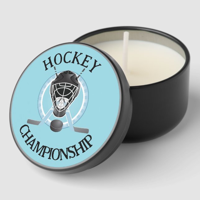 Hockey Design Mini Candle Favors (Corner)