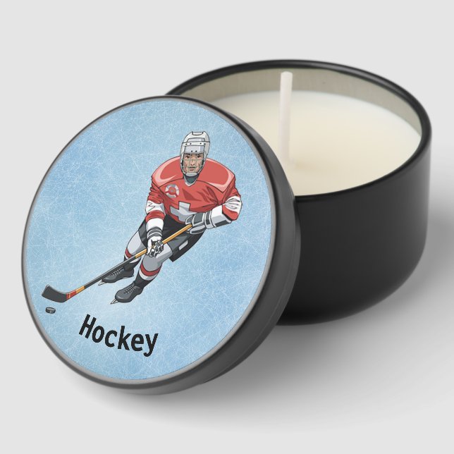 Hockey Design  Mini Candle Favors (Corner)