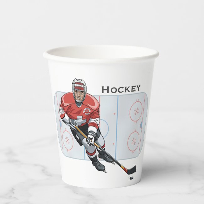 Hockey Design Paper Cup