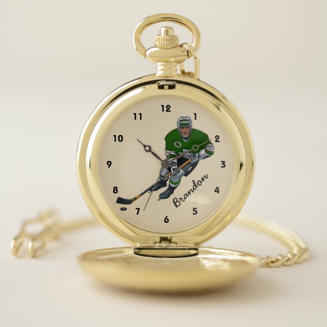 Hockey Design Pocket Watch (Inside)