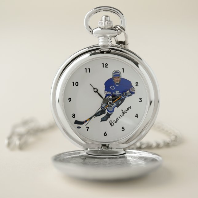 Hockey Design Pocket Watch (Inside)