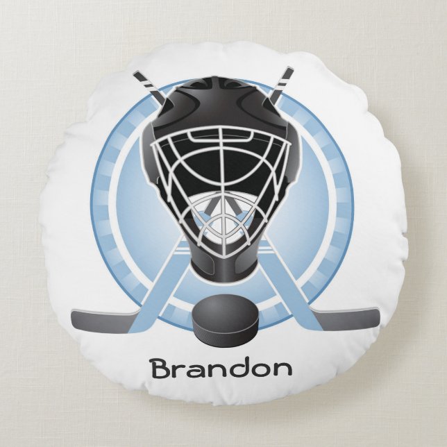 Hockey Design Round Pillow (Front)